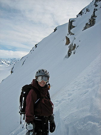 Kathleen getting ready to ride 'Superbowl'