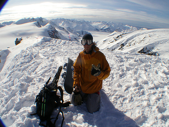 Jay Kelley, top of Strudel Landing