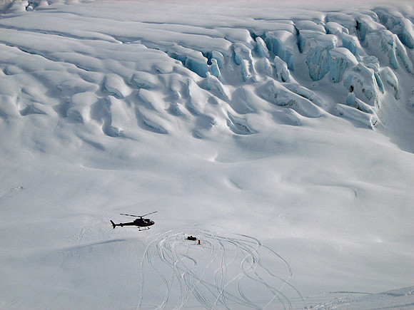 Pickup on the Worm Glacier