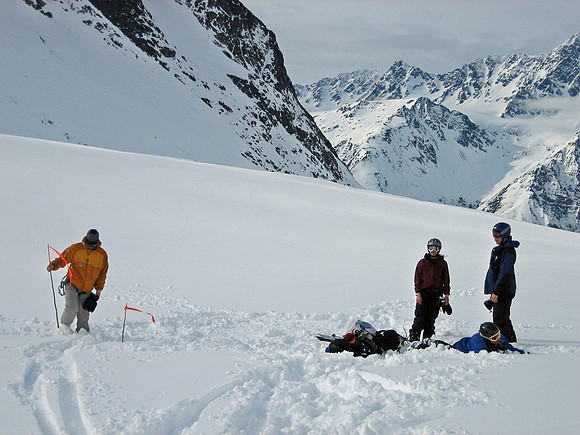 Getting ready for a helicopter pickup